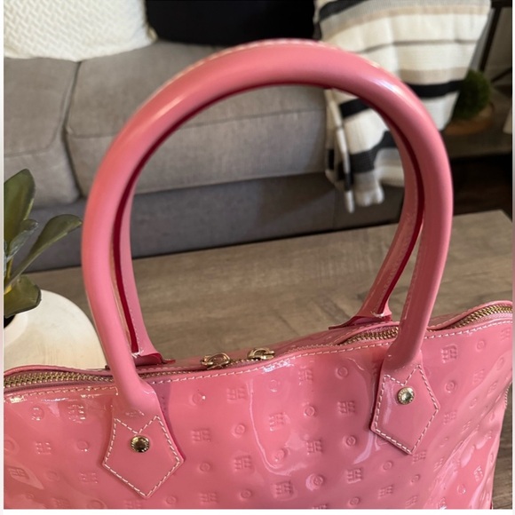 Bubblegum Pink Patent Leather Arcadia Handbag - Picture 3 of 11